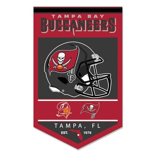 Bannière d'histoire des Buccaneers de Tampa Bay pour fan cave NFL