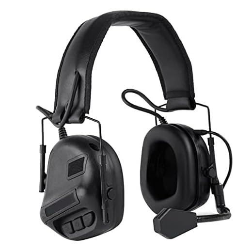 Elektroniska öronmuffar, elektronisk säkerhet öronmuffar bekvämt hörselskydd anti-buller headset med mikrofon för kvinnor män svart