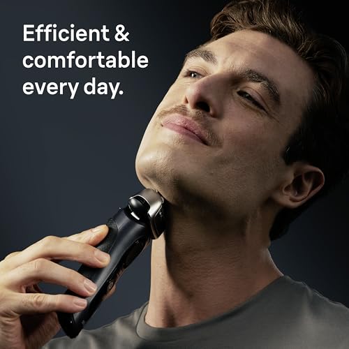 Image of Braun Series 8 Electric Shaver for Men, Wet & Dry Foil Razor, 5-in-1 SmartCare Clean & Charge Center, Built-in Precision ProTrimmer, Travel Case, Dark Blue 8560cc