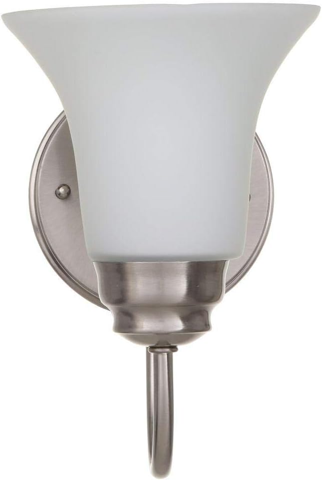 Commercial Electric Brushed Nickel 1-Light Sconce