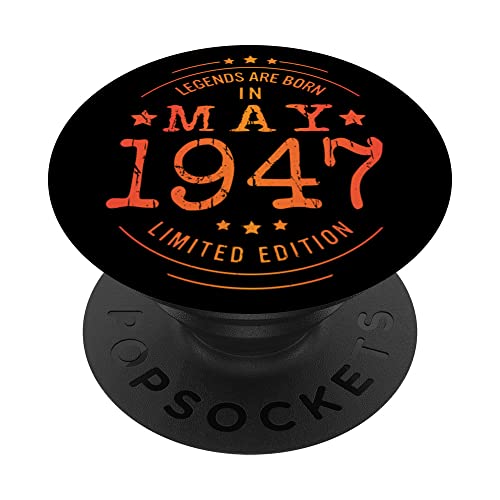 Cumpleaños Mayo 1947 Edición Limitada Regalo Legend May PopSockets PopGrip Intercambiable
