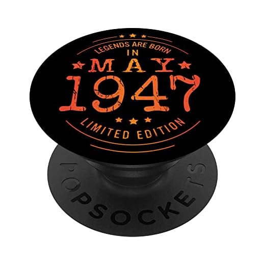 Cumpleaños Mayo 1947 Edición Limitada Regalo Legend May PopSockets PopGrip Intercambiable
