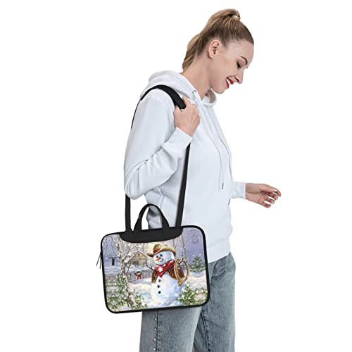 Bolso para portátil con diseño de muñeco de nieve invierno miniatura 2