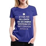 Spreadshirt® Équitation Chute De Cheval T-Shirt Premium Femme, M, Bleu Roi
