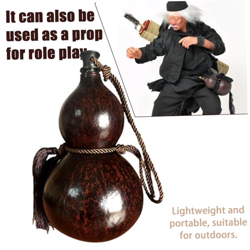 Gourde rétro cirée d'abeille, accessoire de jeu de rôle médiéval - 7