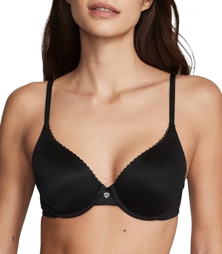 Victoria's Secret Body by Victoria Sujetador push-up con forma perfecta (75B-85DDD), Negro liso, 80E