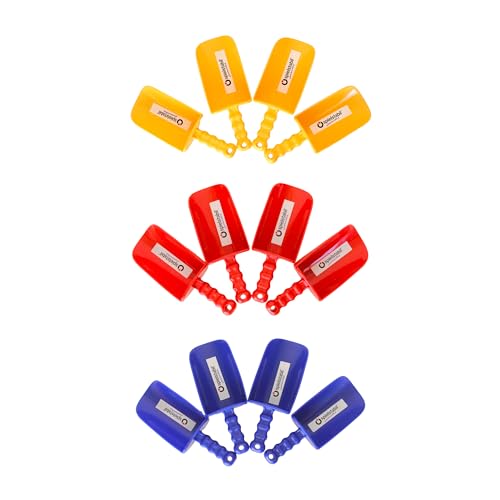 Spielstabil 12 Pack - Large Sand Scoop Beach Toys (4 Red, 4 Yellow,4 Blue) - Made in Germany