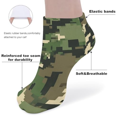 5 Pack Comfortable Ankle Socks, Casual No Show Low Cut Socks Funny Athletic Stretch Socks for Men Women Daily Wear3