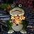 TSTGEE Solar Frog Garden Decor - Resin Frog Statues for Outside, Patio, Yard, Lawn, Gardening Gifts for Women, Outdoor Decorations
