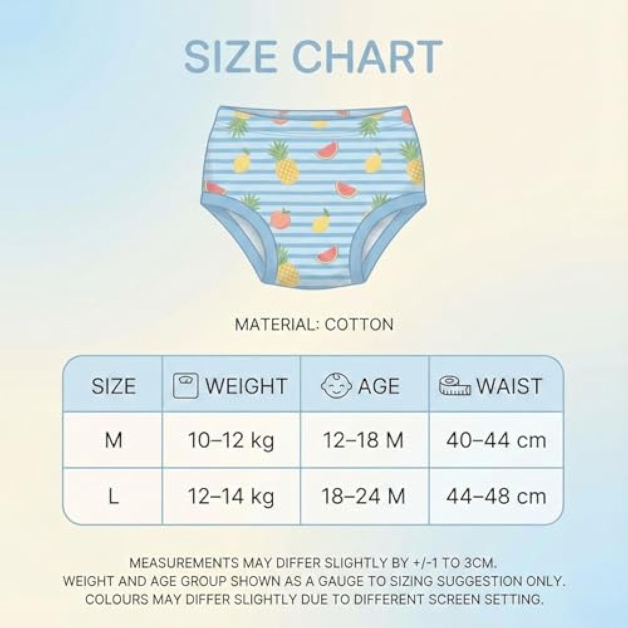 Training Pant Soft Cotton Reusable Potty Pants For Leak-Resistant, Padded Underwear