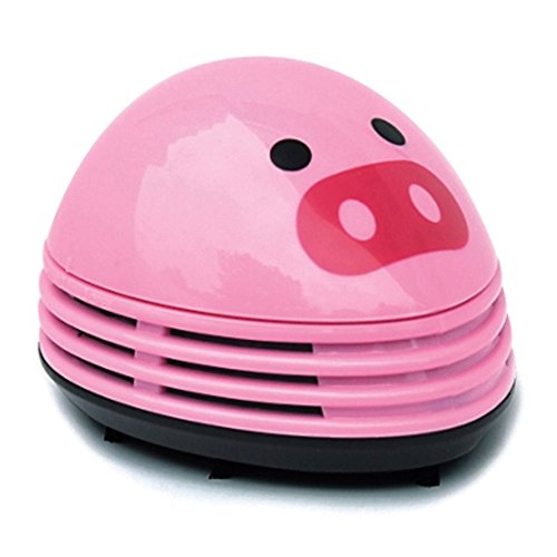 niceeshop(TM) Electric Desktop Vacuum Cleaner Mini Dust Cleaner Pink Pig Prints Design