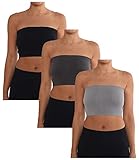 Merkmale – Trägerloses, nahtloses, drahtloses Bandeau-Schlauchoberteil. Weiches Garn, hohe flexible Elastizität, freie Größe, passend für die meisten Größen 2–8, Plus passt für die meisten Größen 10–16 und kommt in einer Vielzahl von lebendigen Farben.
