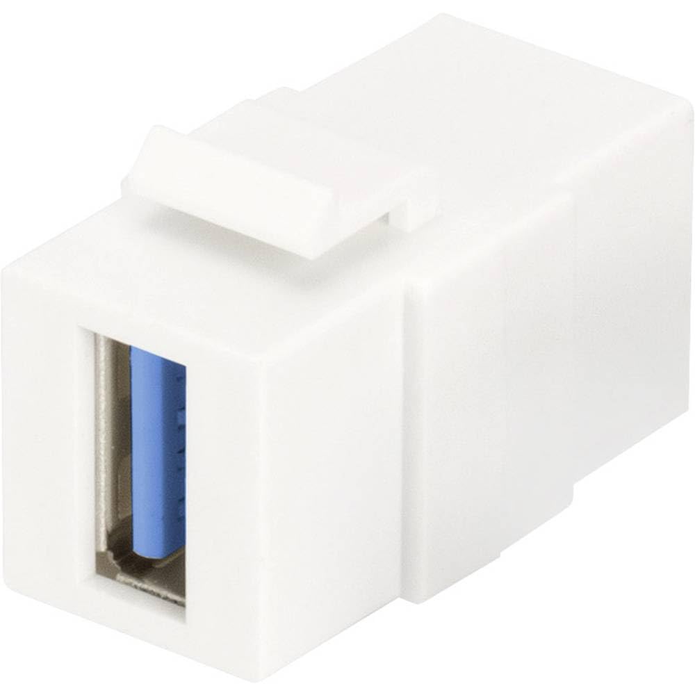 DIGITUS DN-93404 – Keystone Module USB 3.0 – For Network Socket & Patch Panel – Pure White (RAL 9003)