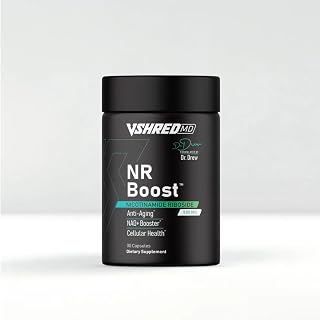 V Shred MD NR Boost Nicotinamide Riboside (NR) Supplement – Dr. Drew Approved Riboside Supplement for Cellular Energy, Wellness & Mitochondrial Support – Formulated NAD+ Booster