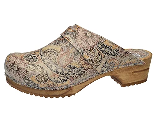 Sanita Vegu offener Clog | Original handgemacht | Microfaser-Holzclogs für...