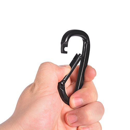 Image of Carabiner Clip, 3 inch Iron Heavy Duty Carabiners 855lbs-11KN /2475lbs for Hammocks, Camping Accessories,Hiking,Keychains,Outdoors and Gym etc,D Shaped Spring Hook Small Carabiners for Dog Leash,Harness.
