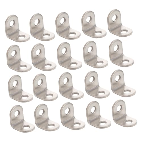 CIYODO 20mm x 20mm x 16mm Stainless Steel Corner Code 90 Degree Angle Bracket 2 Holes Heavy Duty Brackets Fastener