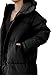 Tankaneo Womens Hooded Long Quilted Coat Maxi Length Long Sleeve Puffer Jacket Warm Padded Coat Thick Winter Outerwear