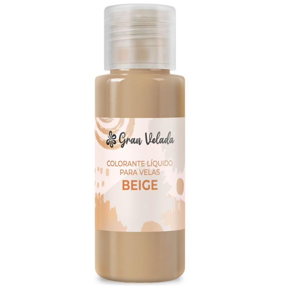 Colorant liquide pour bougies beige | Idéal pour bougies maison, facile à utiliser, séchage rapide et couleurs stables | Ajoutez une touche créative à vos créations Découvrez-le maintenant | 1000 ml