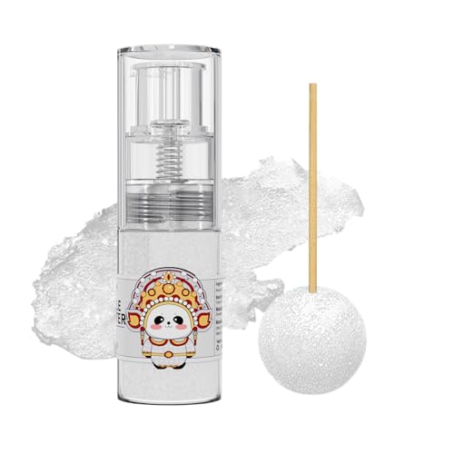 White Edible Glitter Spray, 10g Food Grade Cake Glitter, Edible Glitter for Cocktails, Edible Shimmer Powder for Drinks, Cupcakes, Strawberries, Chocolate