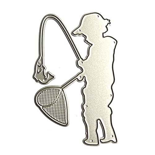 Fishing Metal Troquelado Cortes Plantilla de Repujado Herramienta de Corte Repujado Para Hacer Tarjetas Scrapbooking Marco de Fotos Decoraciones Metal Corte Punzón Pesca Recreativa