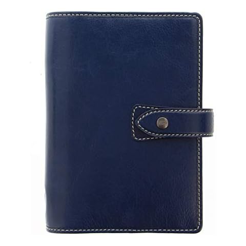 Organizador personal Filofax Malden azul marino en piel de búfalo vintage Cover