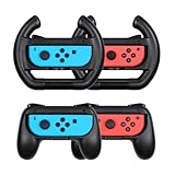 🟦Conduce como los profesionales - Su diseño y la resina ABS te permiten agarrar el volante como si estuvieras en un coche de carreras de verdad. Compatible con la consola Nintendo Switch y con la Switch OLED.