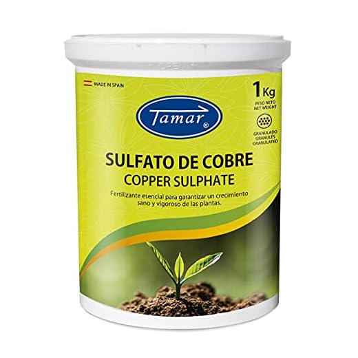 Tamar - Sulfato De Cobre 1 Kg, Crecimiento Sano Y Vigoroso De Las Plantas.
