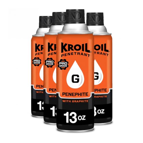 Kroil Penetrant Penephite with Graphite - High-Temperature Penetrating Lubricant Spray for Seized Parts &amp; Machinery - Rust Penetrant &amp; Corrosion Protection Oil - Aerosol - 13 oz - 4 Pack (AZPH132C4)