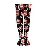 Calcetines altos con estampado de hoja de arce con bandera canadiense, calcetines largos sobre la rodilla, calcetines altos casuales, botas altas ajustadas, 53 cm