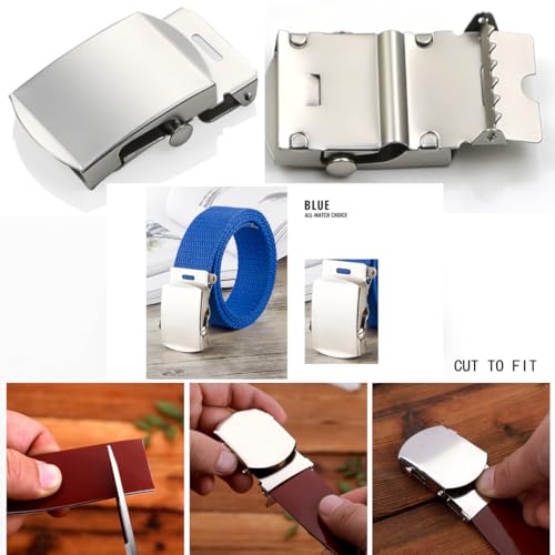 Men's Ratchet Canvas Belts, 2 Pack, Adjustable Strap, Cut-to-Fit Up to 60"4