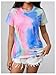 Verdusa Women's Short Sleeve Crewneck Tie Dye Tee Shirt Top Multicolor M