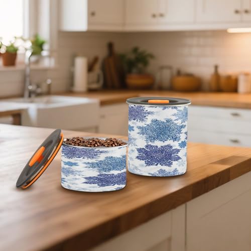 Contenedor para café azul con tapa hermética 900ml miniatura 6