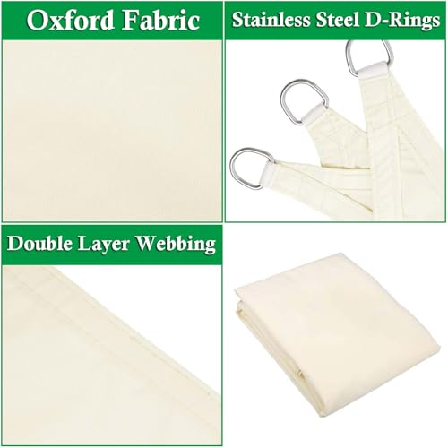 Tenda parasole triangolare impermeabile, 30,5 x 3,5 x 3,5 m, protezione dai raggi UV, per esterni, patio, giardino, cortile e riparo per feste, protezione per l'estate