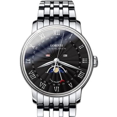 Watches - Men Watches Switzerland Luxury Brand Sapphire Waterproof Moon Phase Japan Miyota Quartz Movement Male Clock L3603M