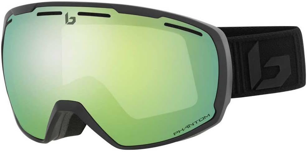 bollé Laika Spherical Snow Goggle - Matte Full Matte Black Corp | Phantom Green Emerald