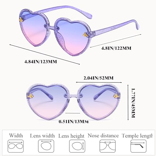 Kids Heart Shaped Sunglasses Cute Bee Sunglasses for Toddler Girls Boys Age 1-10 Eyewear Outdoor Beach4