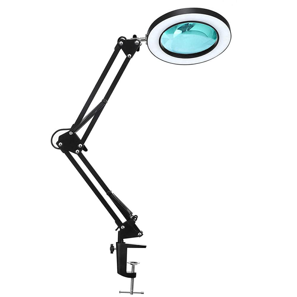 Luci A Clip Lampada Pinza Luce Da Lettura Luce Da Lettura Clip Lente Di Ingrandimento Led Pieghevole Pieghevole Arm Lungo Clip Usb Elettricista Riparazione Beauty Tattoo Sopracciglio Body Manicure Lam