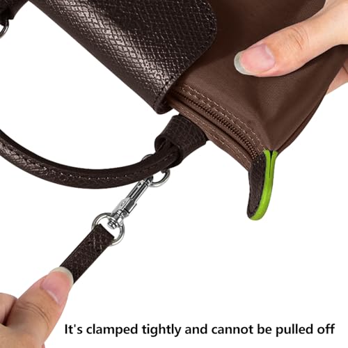 Image of Mocha Bag Leather Purse Strap Replacement Adjustable Crossbody Shoulder Straps for XS MINI Pouch, No Damage Conversion Kits Accessories moka color (MINI-Mocha-Silver)