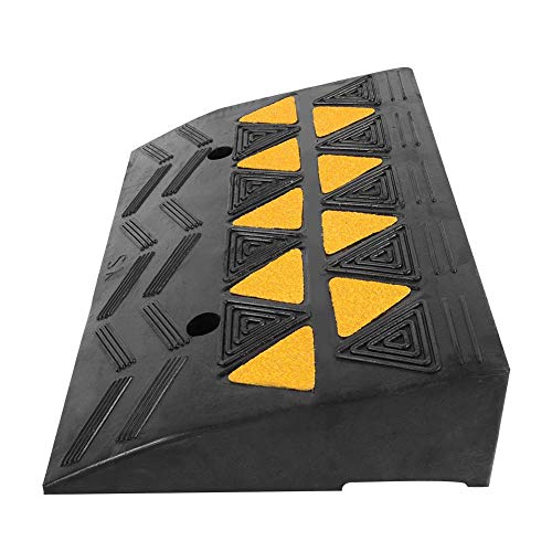 Set of 2 Heavy Duty Rubber Curb Ramps Driveway Car Vehicle Wheelchair Threshold Ramp, 19.21 x 4.25 x 11.81inch