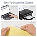 Avery Insertable Dividers for 3 Ring Binder, 5-Tab Set, Clear Big Tabs, Buff Paper with Gold-Reinforced, 1 Set, Great for Organizing Projects, Reports, Finances, and More (11110)