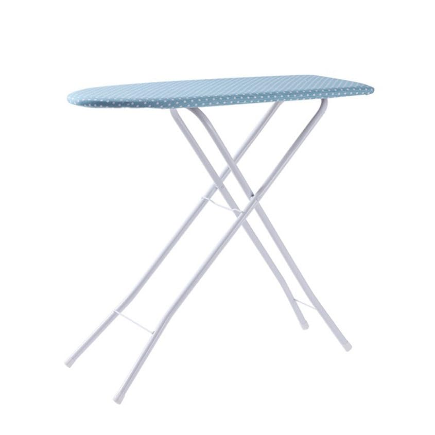 Bügelbrett Klappbar, Tragbares Bügelbrett, Höhenverstellbar, Extra Dicker, Strapazierfähiger Gepolsterter Bezug, Kompaktes Bügelbrett for zu Hause(Blue)