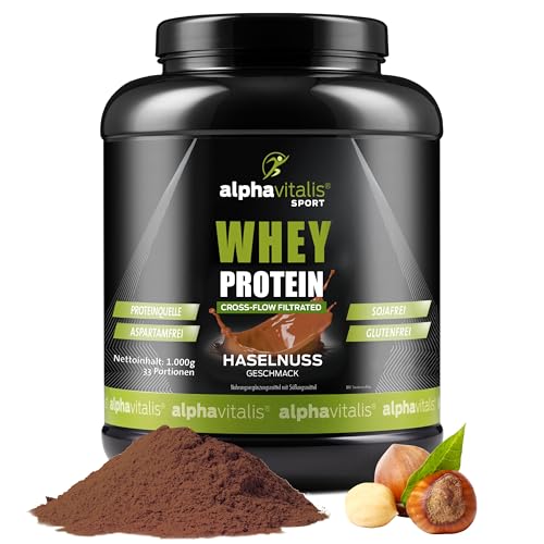 Whey Protein Pulver 1KG - leckeres Eiweißpulver für Proteinshakes,...