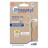 Efiseptyl - Porte-Fil Dentaire - À Partir de Paille de Blé - Goût Menthe - Facile à In...