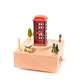 London Phone Booth Hardwood Music box