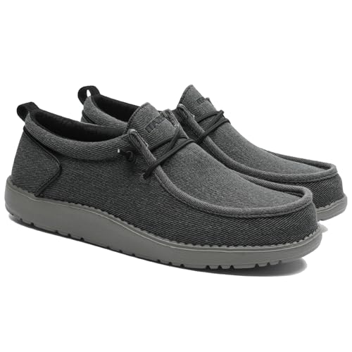 Image of Mens Wide Shoes Casual Slip On Shoes for Men - Men Loafers Wide Comfortable Boat Shoes with Arch Support