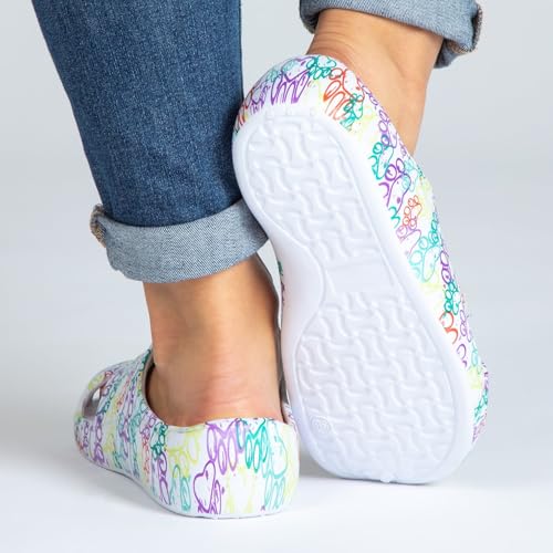 Image of GreaterGood Positively Inspired Womens Slide Sandals Lightweight Cushioned Slip On Comfortable Shower Shoes Quick Dry Durable, Beach, Pool, Travel, Walking Casual Slides Footwear