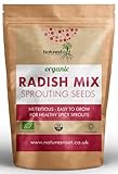 Nature’s Root Organic Radish Mix 500g - Microgreen Sprouting Seeds | Radish Sprouts | Healthy Superfood | Easy to Sprout | Resealable Pack