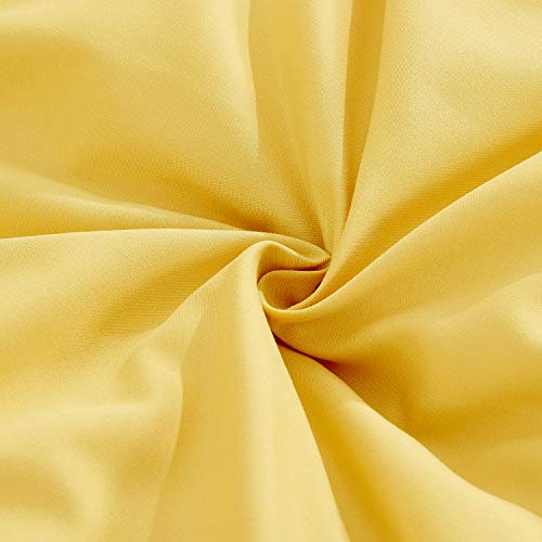 Wellboo Yellow Comforter Sets Queen Solid Yellow Bedding Comforter Sets Cotton Plain Bright Yellow Bed Comforters Queen Size Modern Pure Light Yellow Dorm Quilts Soft Health Blanket Warm Fresh Bed #TOP4