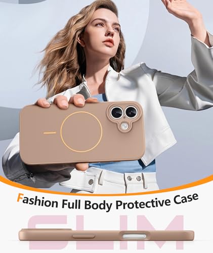 Image of FNTCASE for iPhone 17 Case: [Compatible with Magsafe] Integrated Silicone Phone Cases with [Full Camera Protection] [Screen Protector] Military Grade Shockproof Protective Cover